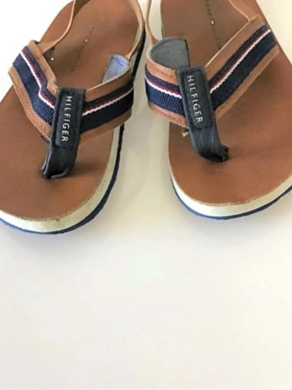 TOMMY HILFIGER TODDLER BOYS LIL DANNY FLIP FLOPS SIZE 7/8